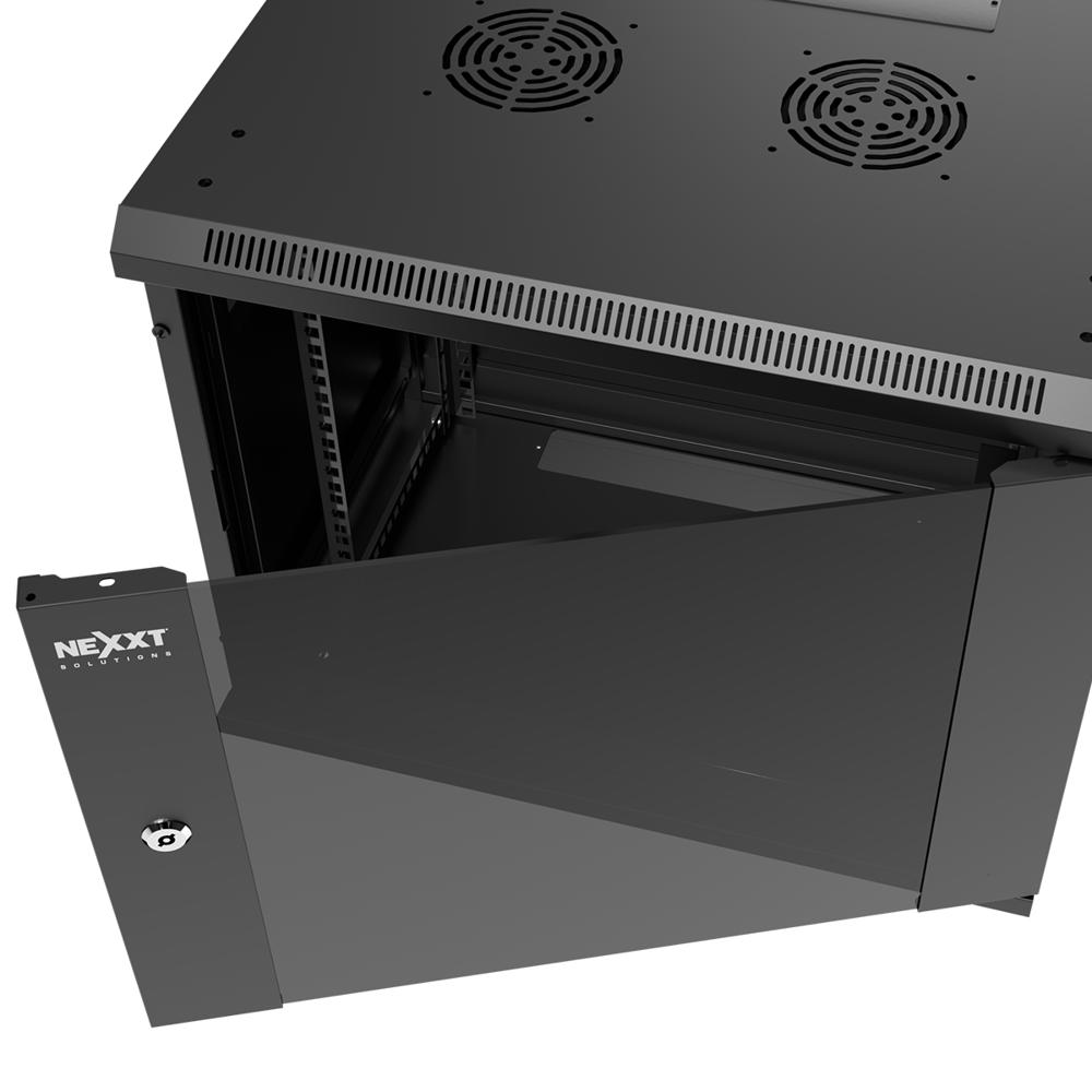 Gabinete de pared articulado y semi-ensamblado, PCRWESKD18U55BK Nexxt